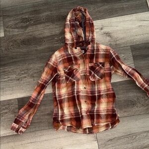 Carhartt Brown Plaid Hooded Shirt